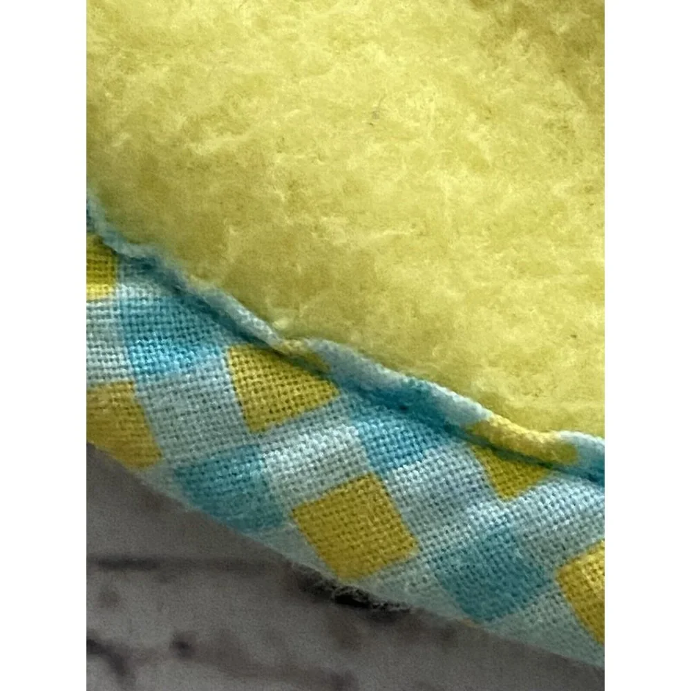 Vintage Care Bears Fleece Baby Blanket Bedtime Bear Sweet Dreams Yellow Blue EUC